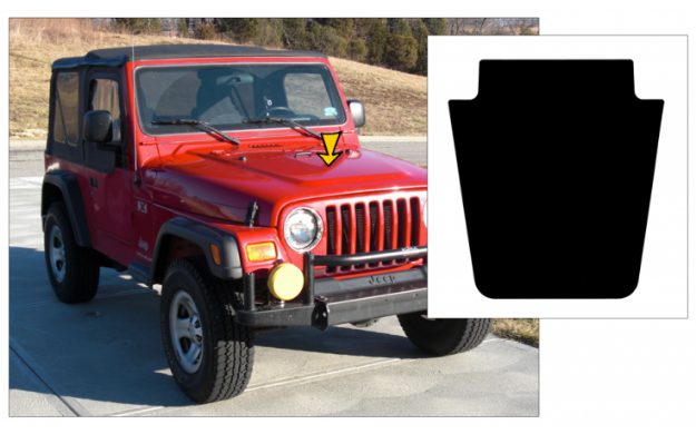 Picture of 1997-06 Jeep WRANGLER TJ Hood Blackout Decal