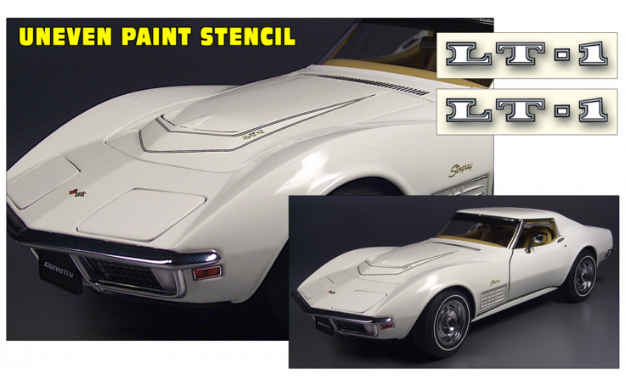 Picture of 1970 Corvette LT-1 Hood Paint Stencil - UNEVEN
