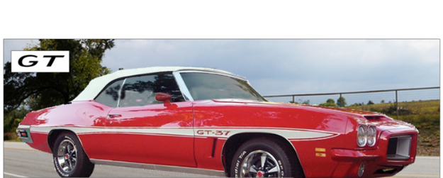Picture of 1972 Pontiac Lemans GT Mid Body Stripe Kit with Trunk Decal - GT Name