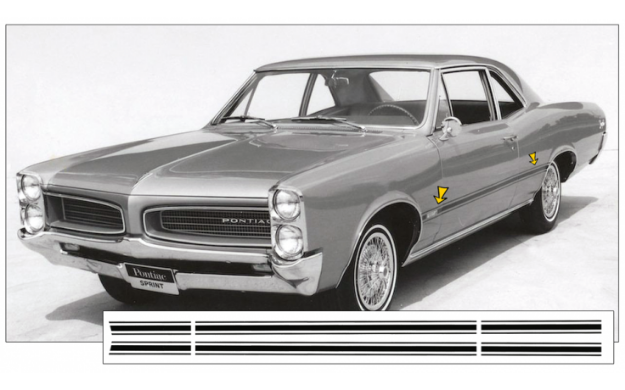 Picture of 1966 Pontiac Lemans Sprint Stripe Kit - No Name