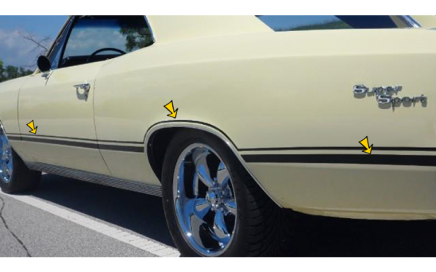 Picture of 1967 Chevy Chevelle SS Wheel Opening Stripe Kit