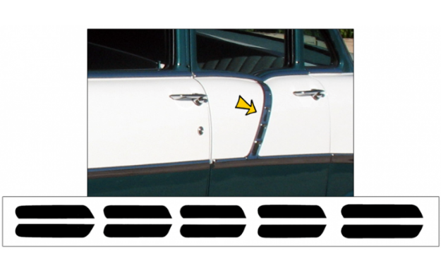 Picture of 1956 Chevy Bel Air Upper Paint Divider Insert Decal Kit - Sedan
