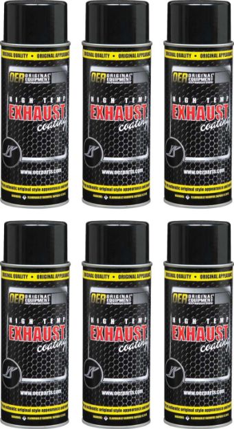 Picture of Black Hi-Temp Exhaust Coating Case of 6- 16 Oz Aerosol Cans 