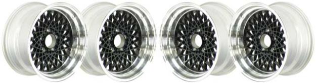 Picture of 16" X 8" GTA Alloy Wheel Set - (4) 0mm Offset - Black 