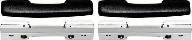 Picture of 1965-67 Nova, 1967 Camaro / Firebird Black Standard Front Arm Rest Kit 