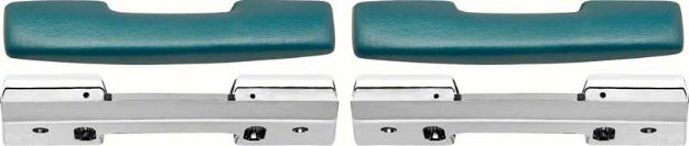 Picture of 1965-67 Nova, 1967 Camaro / Firebird Turquoise/Aqua Standard Front Arm Rest Kit 