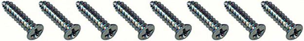 Picture of 8 Piece Chrome Phillips Oval Head # 8 X 3/4" Screw Set 