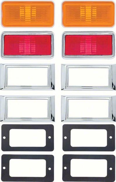 Picture of 1969 Side Marker / Bezel Lamp Kit (Amber / Red) 