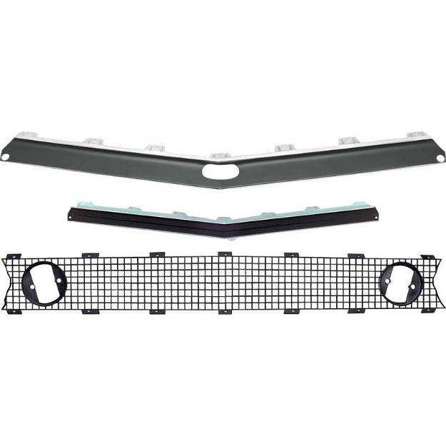 Picture of 1967 Camaro Restorer's Choice&trade; Standard Grill Kit without Headlamp Bezels 