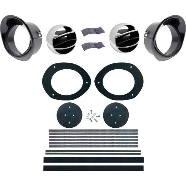 Picture of 1967-68 F-Body Astro Ventilation Vent Kit With Black Bezels 