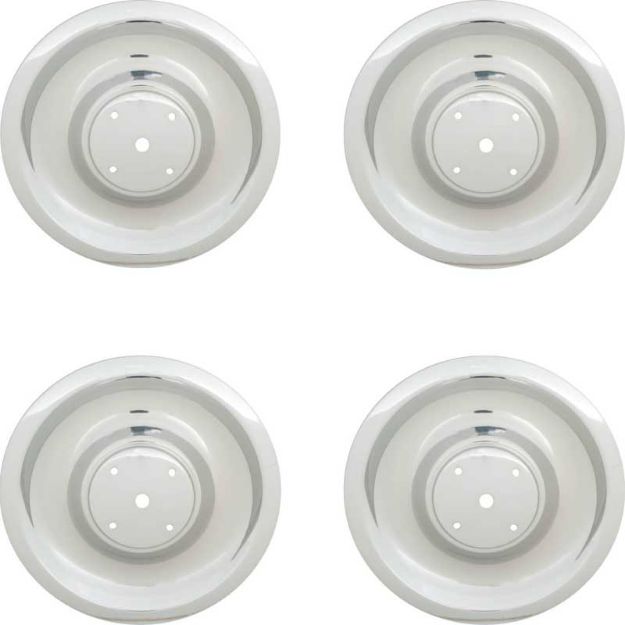 Picture of 1967 Reproduction Stainless Steel Rally Wheel Hub Cap Set 