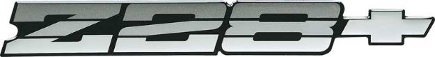 Picture of 1983-84 Camaro Z28 Charcoal Rear Panel Emblem with Silver Bow Tie 