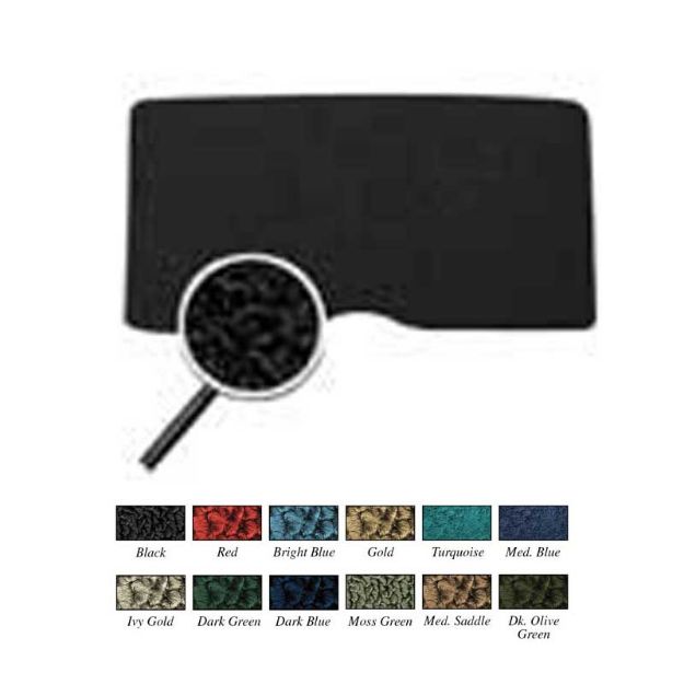 Picture of 1967-68 Camaro / Firebird Black Loop Fold Down Rear Seat Carpet 