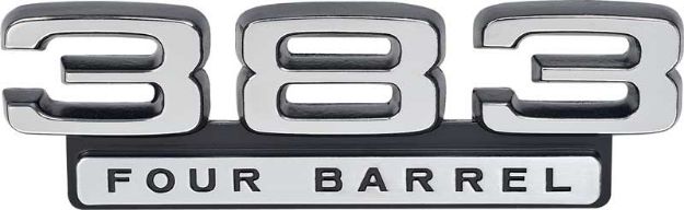 Picture of 1967-1968-1969-1970-1971 Mopar 383 Four Barrel Fender Emblem 