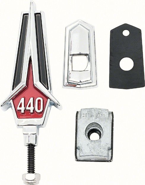Picture of 1967 Plymouth GTX 440 Hood Ornament Assembly 