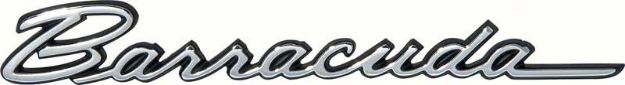 Picture of 1968 & 1970 "Barracuda" Chrome with Black Trim Fender Emblem 