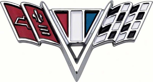 Picture of 1967 Camaro,1964-67 Impala / Full Size, 1965-67 Nova "V-Flag" Front Fender Emblem 