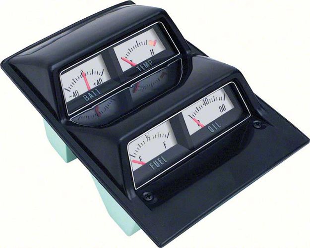 Picture of 1968-69 Camaro, 1968-74 Nova Silver Face Console Gauge Assembly 