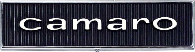 Picture of 1967 Camaro Standard Door Panel Emblems in Block Lettering 
