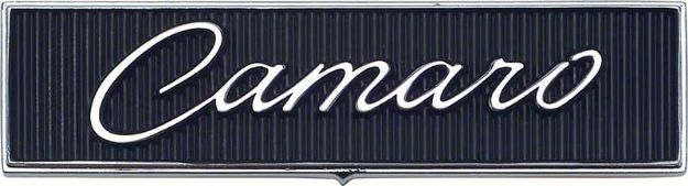 Picture of 1968-69 Camaro Standard Door Panel Emblems with Script Lettering 