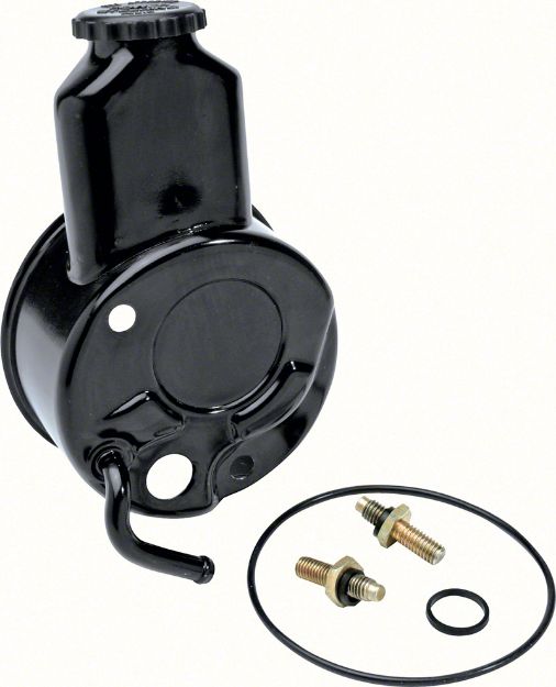 Picture of 1969 Camaro, Nova Small Block with Long Water Pump Black Powdercoated Power Steering Reservoir 