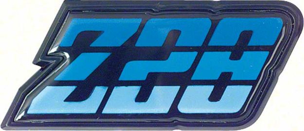 Picture of 1980-81 Camaro "Z28" Blue Fuel Door Emblem 