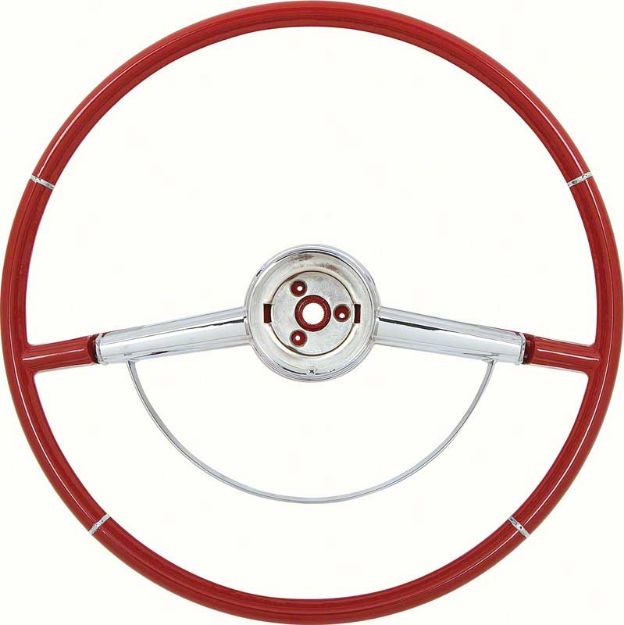 Picture of 1964 Impala Red Steering Wheel With Horn Ring 