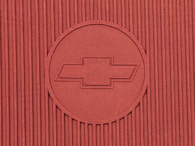 Picture of 1967-69 Camaro, 68-74 Nova4 Piece Red Rubber Bow Tie Floor Mat Set 