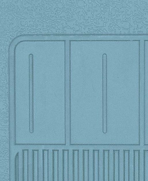 Picture of 1967-69 Camaro, 68-74 Nova4 Piece Light Blue Rubber Bow Tie Floor Mat Set 