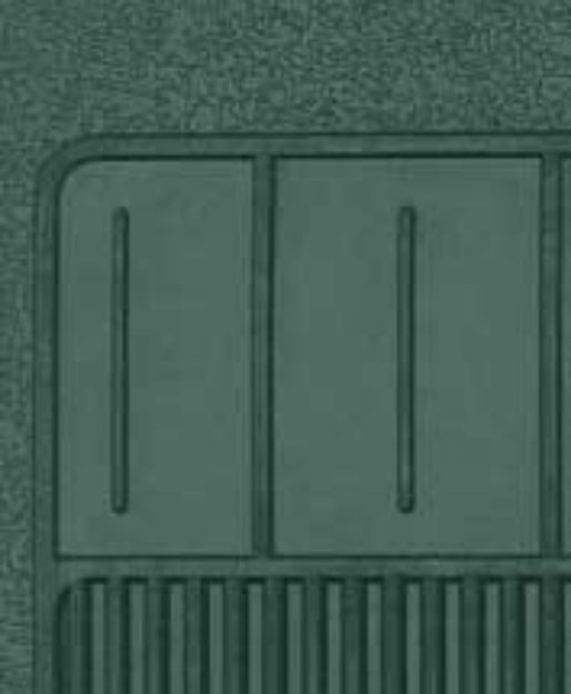 Picture of 1967-69 Camaro, 68-74 Nova4 Piece Dark Green Rubber Bow Tie Floor Mat Set 