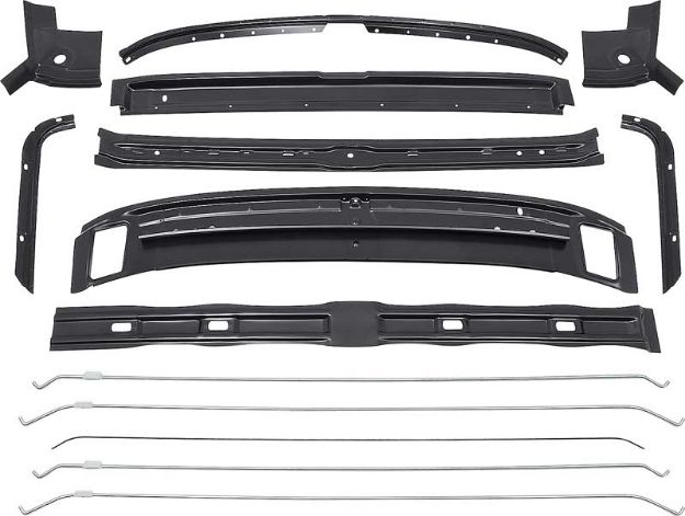 Picture of 1969 Camaro / Firebird 14 Piece Inner Roof Panel Brace Set with EDP Coating 