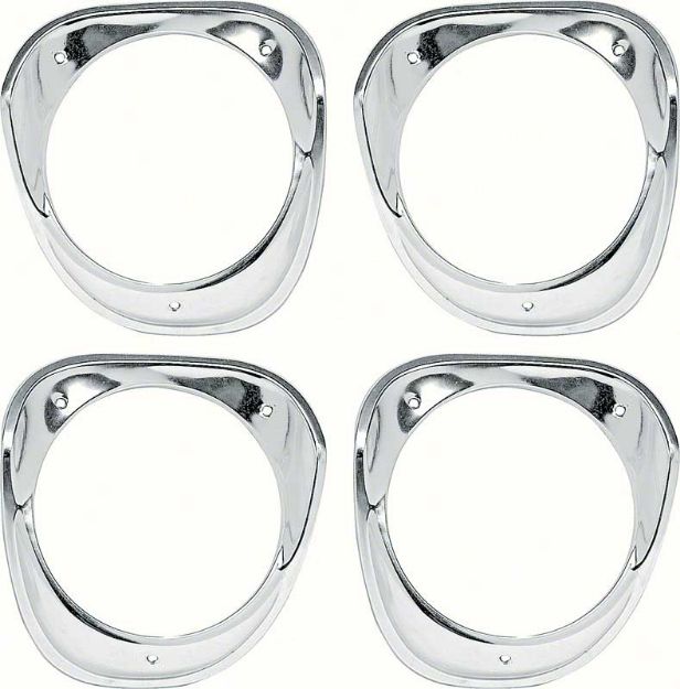 Picture of 1963 Impala / Full-Size 4 Piece Headlight Bezel Set 