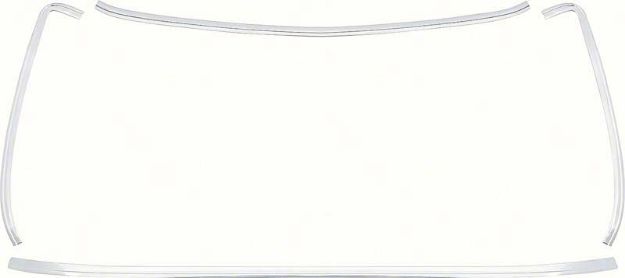 Picture of 1975-81 Camaro/ Firebird 4 Piece Chrome Rear Window Molding Set 