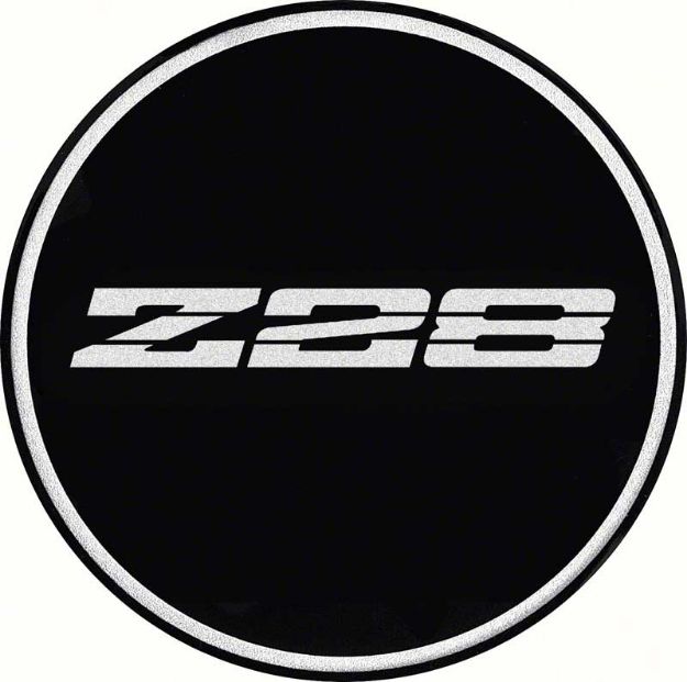 Picture of R15 Wheel Center Cap Emblem Z28 2-15/16" Chrome Logo/Black Background 