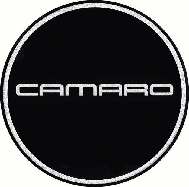 Picture of GTA Wheel Center Cap Emblem Camaro 2-1/8" Chrome Logo/Black Background 