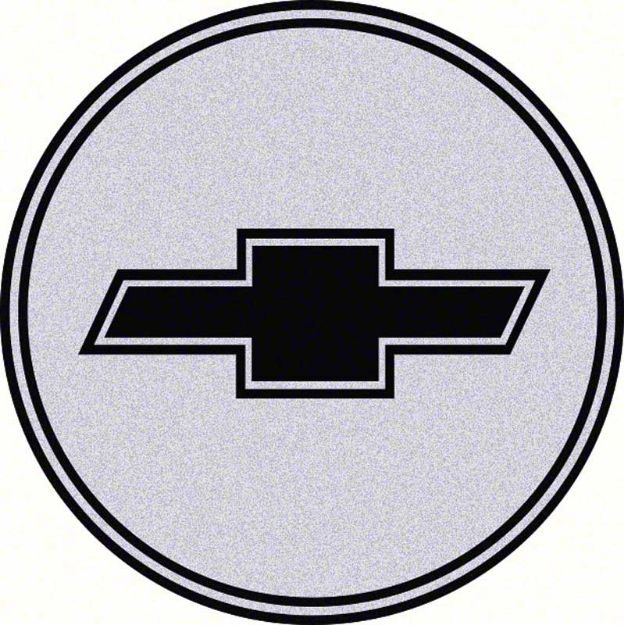 Picture of GTA Style Wheel Center Cap Emblem Black/Silver - 2-1/8" diameter 