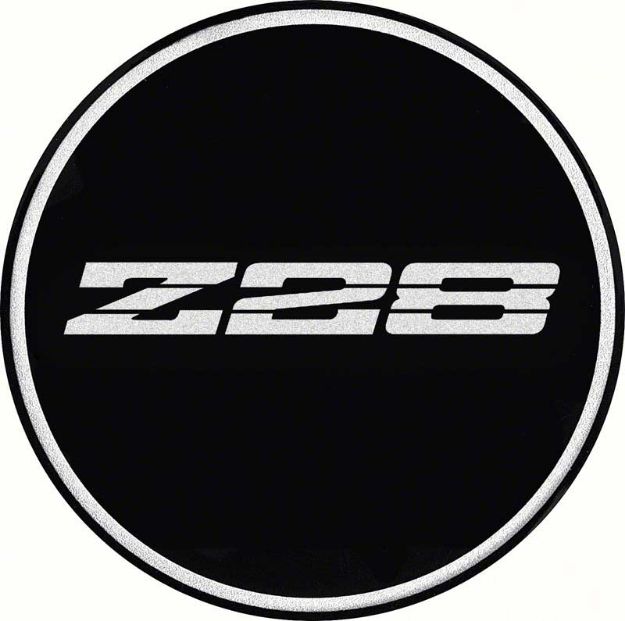Picture of GTA Wheel Center Cap Emblem Z28 2-1/8" Chrome Logo/Black Background 