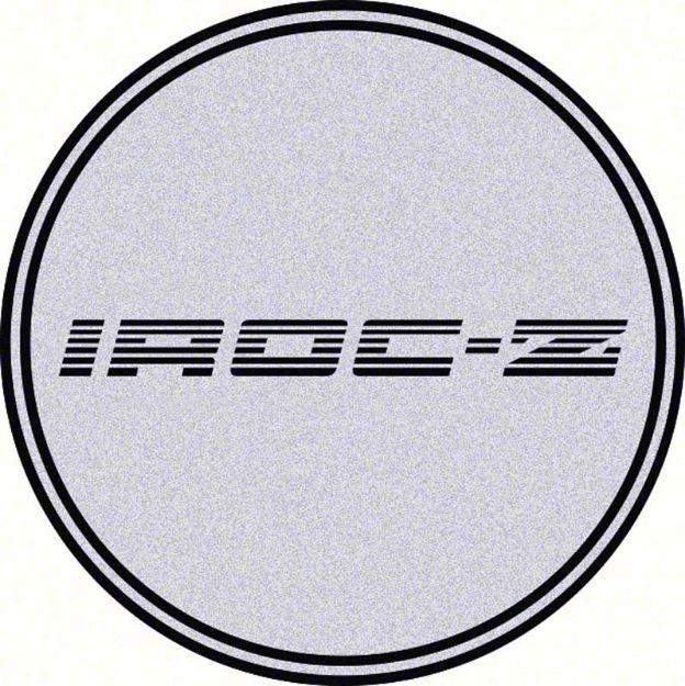 Picture of GTA Wheel Center Cap Emblem Iroc-Z 2-1/8" Black Logo/Silver Background 
