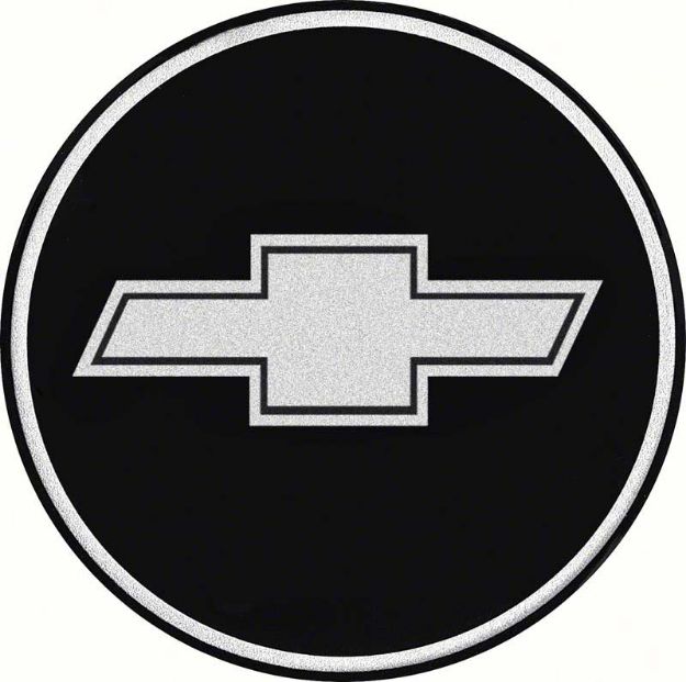 Picture of R15 Wheel Center Cap Emblem Bow Tie 2-15/16" Chrome Logo/Black Background 