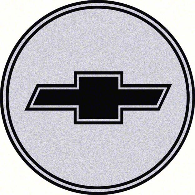 Picture of R15 Wheel Center Cap Emblem Bow Tie 2-15/16" Black Logo/Silver Background 