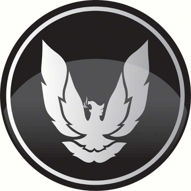 Picture of R15 Wheel Center Cap Emblem 2-15/16" Diameter Firebird Black/Silver 