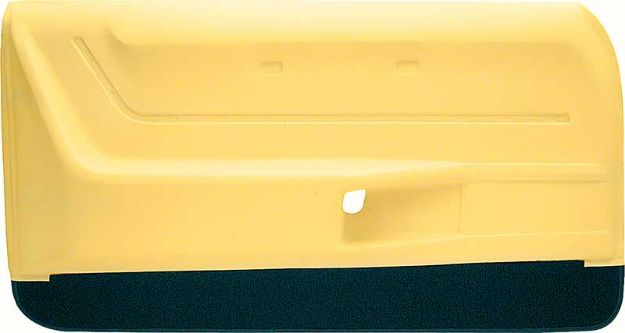 Picture of 1968-69 Camaro Coupe / Convertible Daytona Yellow Deluxe Door Panels with Black Carpet 