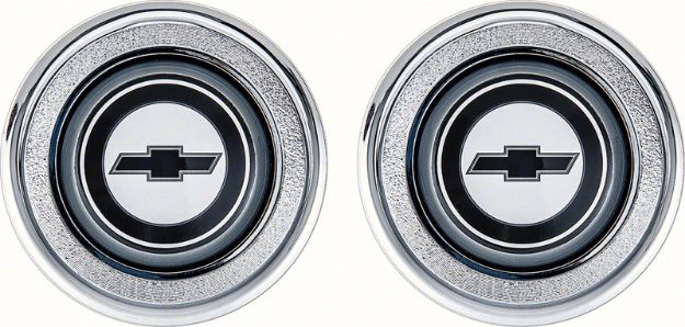 Picture of 1974-81 Camaro Black Bow Tie Interior Door Panel Emblems 