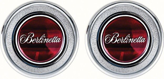Picture of 1979-81 Camaro Red Berlinetta Interior Door Panel Emblems 