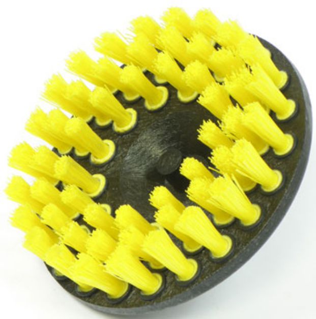 Picture of Power Scrub Light Duty Yellow Drill Brush 