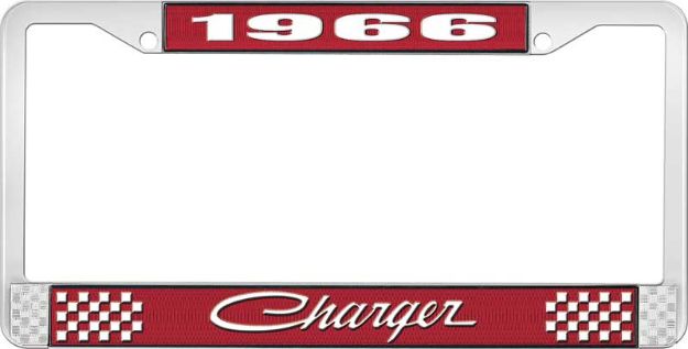 Picture of 1966 Charger License Plate Frame - Red 