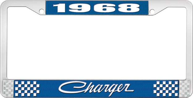 Picture of 1968 Charger License Plate Frame - Blue 