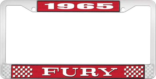 Picture of 1965 Fury License Plate Frame - Red 