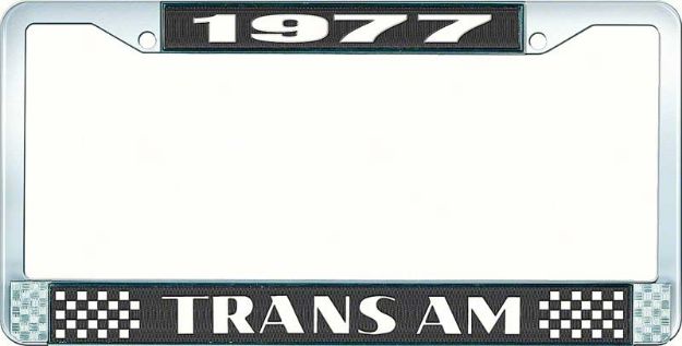Picture of 1977 Trans Am License Plate Frame Style 2 Black 