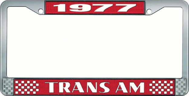 Picture of 1977 Trans Am License Plate Frame Style 2 Red 